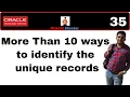 Apps Technical 35 Know more than 10 ways to identify the unique records without using DISTINCT