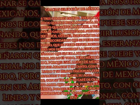 GRACIAS POR RECORDARNOS QUE “ COMO MÉXICO NO HAY DOS”