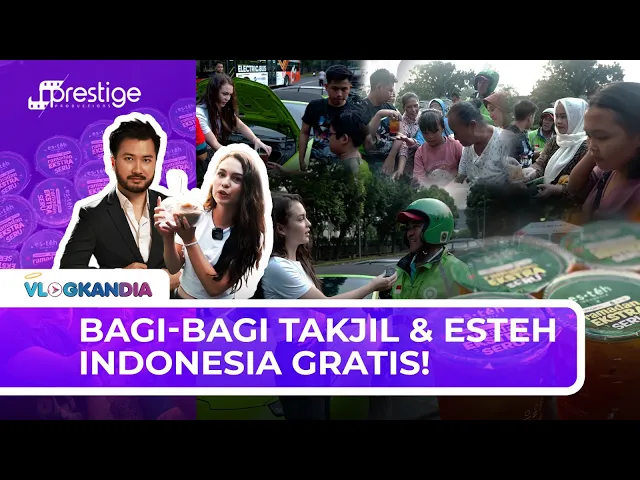BAGI-BAGI PULUHAN TAKJIL & ESTEH INDONESIA GRATIS! DIBAWA DENGAN LAMBORGHINI!