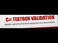 C Validating input for textbox on winforms with Error Provider