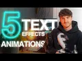 Top 5 Text Animations Effects in Premiere Pro
