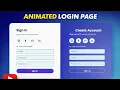 Animated Login Signup Page Using HTML CSS JavaScript Modern UI Design
