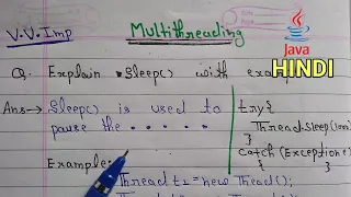 sleep method in java multithreading ms coder