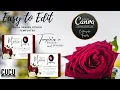 CANVA FUNERAL CARD Customizable Funeral Invitation Card Template FAC109