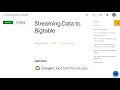 Streaming Data to Bigtable GSP1055