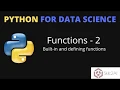 Python Function - practical Built-in Type Conversion User Defined Python for Data Science