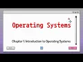 Chapter 1 Introduction to Operating Systems Part1