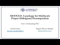 MODULO Tutorial 5 Performing POD