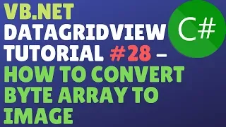 VB NET GUI TUTORIAL ADD EDIT UPDATE DELETE - How To Convert Byte Array To Image