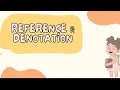 REFERENCE DENOTATION learn about this semantic