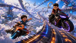 Poor Shiva vs Rich Rudra 😱🏍️ | Orange Flying Bike Race for a Golden Smartwatch!❤️