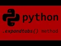 Python expandtabs string method