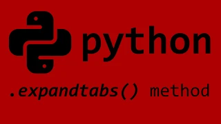 Python expandtabs string method