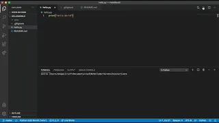 Hello World using Visual Studio Code Python and GitHub