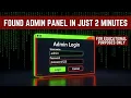 Hidden Admin Panel Finder in Termux Bug Bounty Android