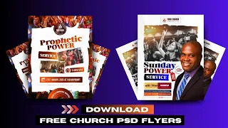 FREE PSD Church Flyer Files - Fully Editable WORD Resurrection and Life