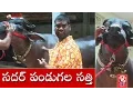 Lagu Bithiri Sathi With Bull Viraat | Sadar Festival | Funny Conversation With Savitri | Teenmaar News
