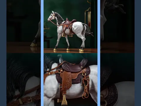Business Gift Brass Horse Statue with Saddle Luxury Office Decoration Vintage White Horse Sculpture