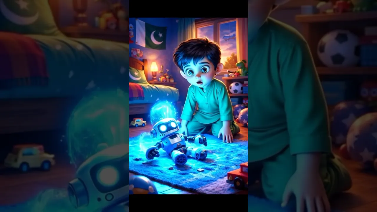 Magic Robot Came Alive! 🤖✨ | Emotional Kids Story in Pixar 3D #Shorts poster