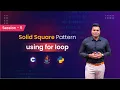 How to Print Solid Square Pattern Using Loops Java Python C