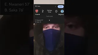Arsenal 2 0 Brighton FULL TIME REACTION Football Tiktok Arsenal Fyp Afc Coyg Shorts 