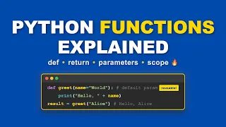 Python Functions Visually Explained Python Tutorial for Beginners