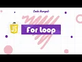 For Loop in JavaScript JS Tutorial for Beginners in Bengali 2022