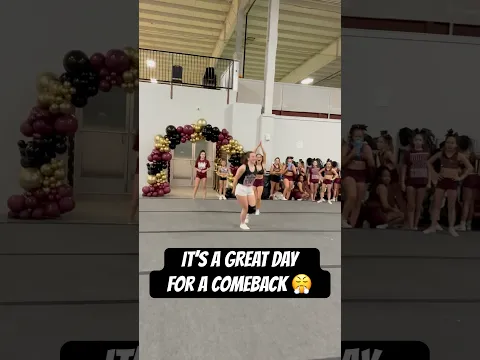 It’s A Great Day For A Comeback 😤 #Comeback #Belief #Confidence #Cheerleading