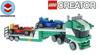 Lego Creator 31113 Race Car Transporter Lego Speed Build Review