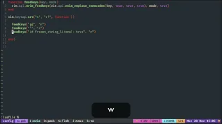 Lua Tutorial Neovim How to simulate user keypresses