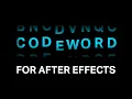 CODEWORD Create a sliding unscramble text effect in After Effects