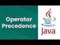 Operator Precedence Order Of Operation Java Tutorial