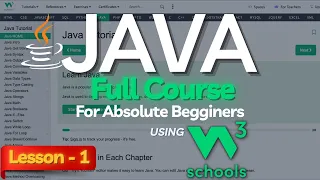 W3Schools Java Full Course For Beginners Lesson-1 Java W3Schools Tutorial Java Intro Syntax