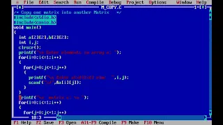 C Program to copy one array into another array