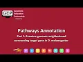 GEP Pathways Gene Annotation Part 1 - Examine genomic neighborhood surrounding target gene
