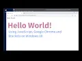 Hello World - Using JavaScript Google Chrome and Brackets on Windows 10