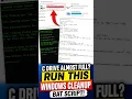 C Drive Almost Full Run This Windows Cleanup BAT Script
