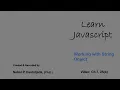 Learn Javascript Working with String Object - UserID Looping