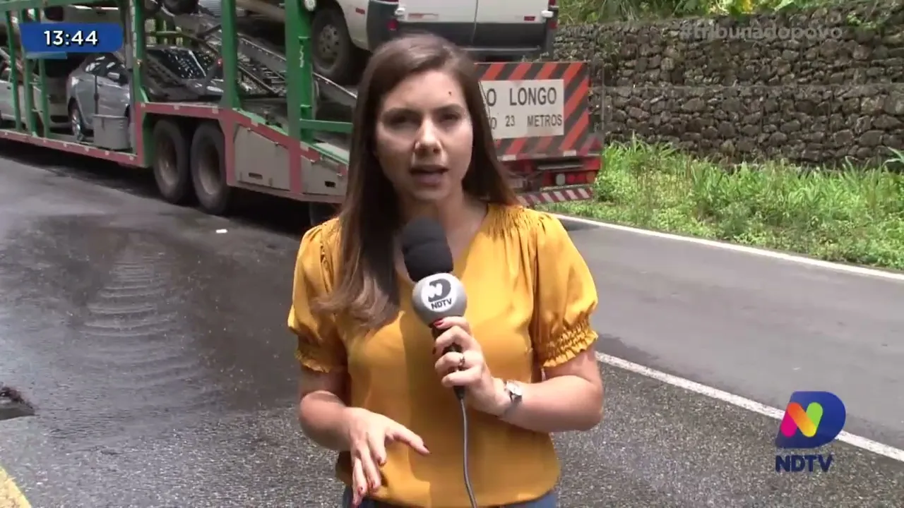 Serra Dona Francisca: tráfego foi liberado com restrições e há infiltração no asfalto