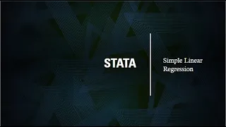 How to perform simple linear regression in Stata