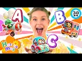Toddler Learning Hattie May Alphabet Fun ABC with Planes Buses Cars Games Songs Play