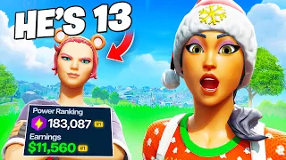 i won a tournament with the youngest fortnite pro