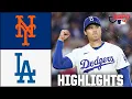 New York Mets vs Los Angeles Dodgers Full Game Highlights ESPN MLB