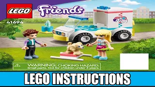 LEGO Instructions | Friends | 41694 | Pet Clinic Ambulance