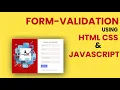 Form - Validation Using Javascript Regex Form Web development