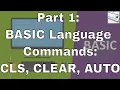 Lecture BASIC Commands Part 1 CLS CLEAR AUTO Commands