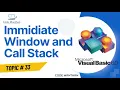 Debugging Debugging tools Immediate window and Call Stack in Visual Basic 6 0