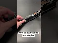 How to put staples in a stapler