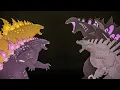 Evolved Godzilla VS Mechagodzilla \u0026 Hakaishin Godzilla | Full Fight Animation