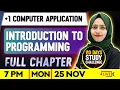 Plus One Computer Application Introduction to Programming Full Chapter Exam Winner